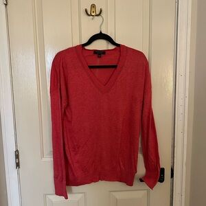 Banana Republic Silk Cashmere Women's V-Neck Sweater - pink